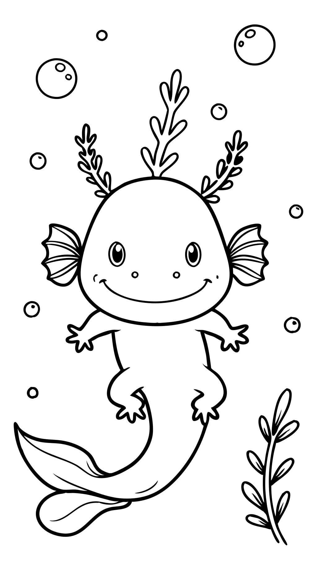 coloring pages axolotl